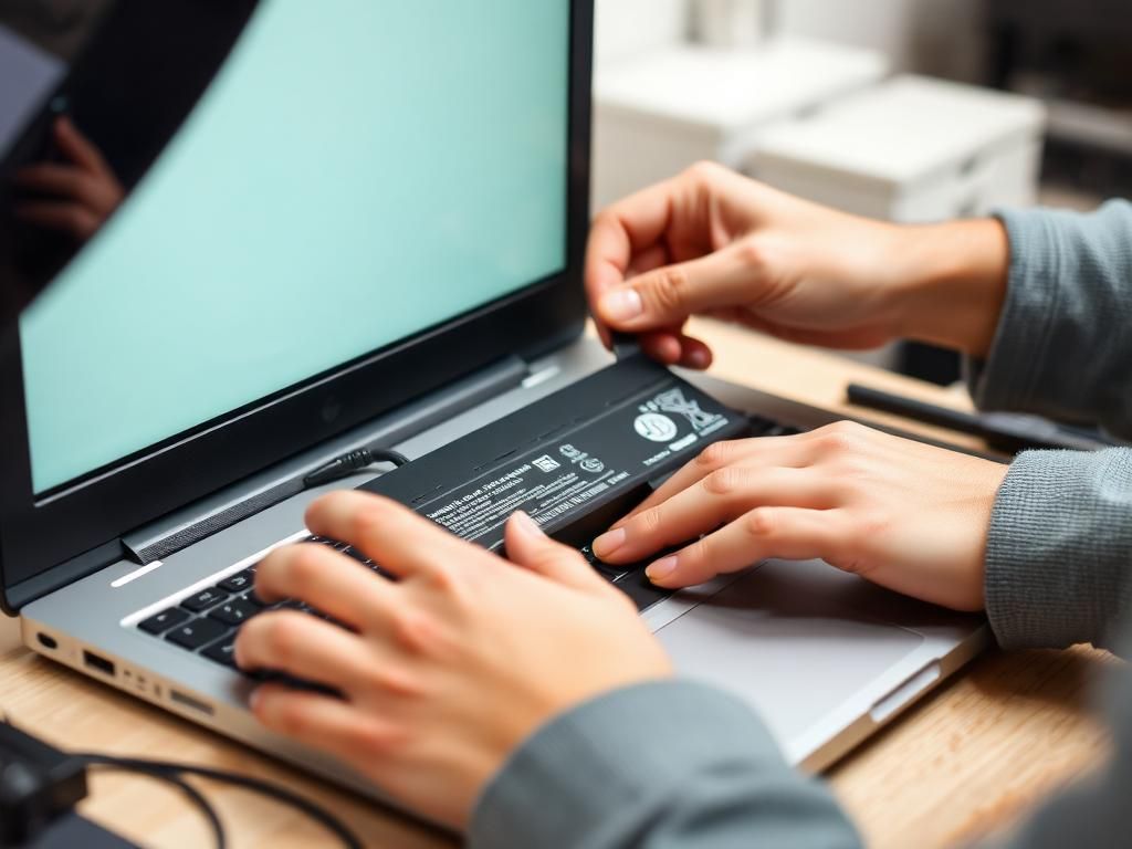 HP laptop battery replacement and charging repair